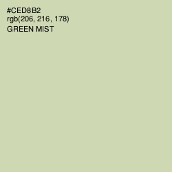 #CED8B2 - Green Mist Color Image
